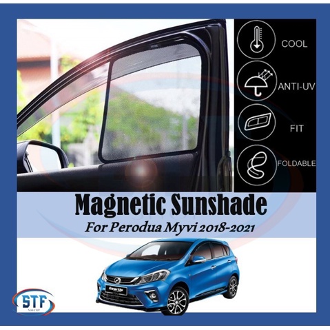 Perodua Myvi Gear Up 2018-2023 Myvi Facelift Gen3 Magnetic Oem Sunshade ...