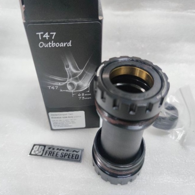 TOKEN T47 Series Bottom Bracket TBT Tiramic Bearing Inboard / Outboard ...