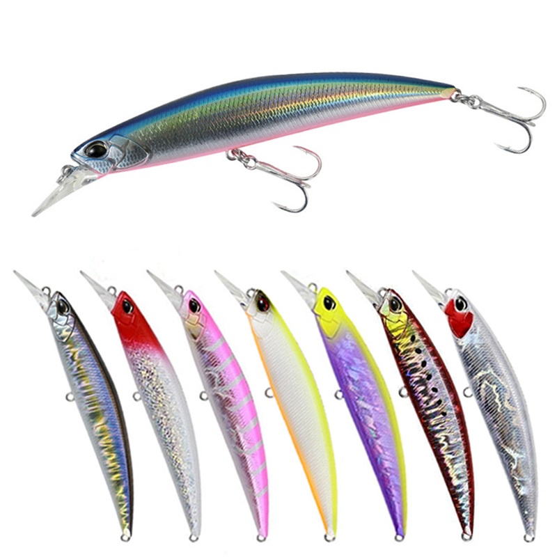 110mm/27g Japanese Long Cast Sinking Minnow Fishing Lure Fake Bait ...