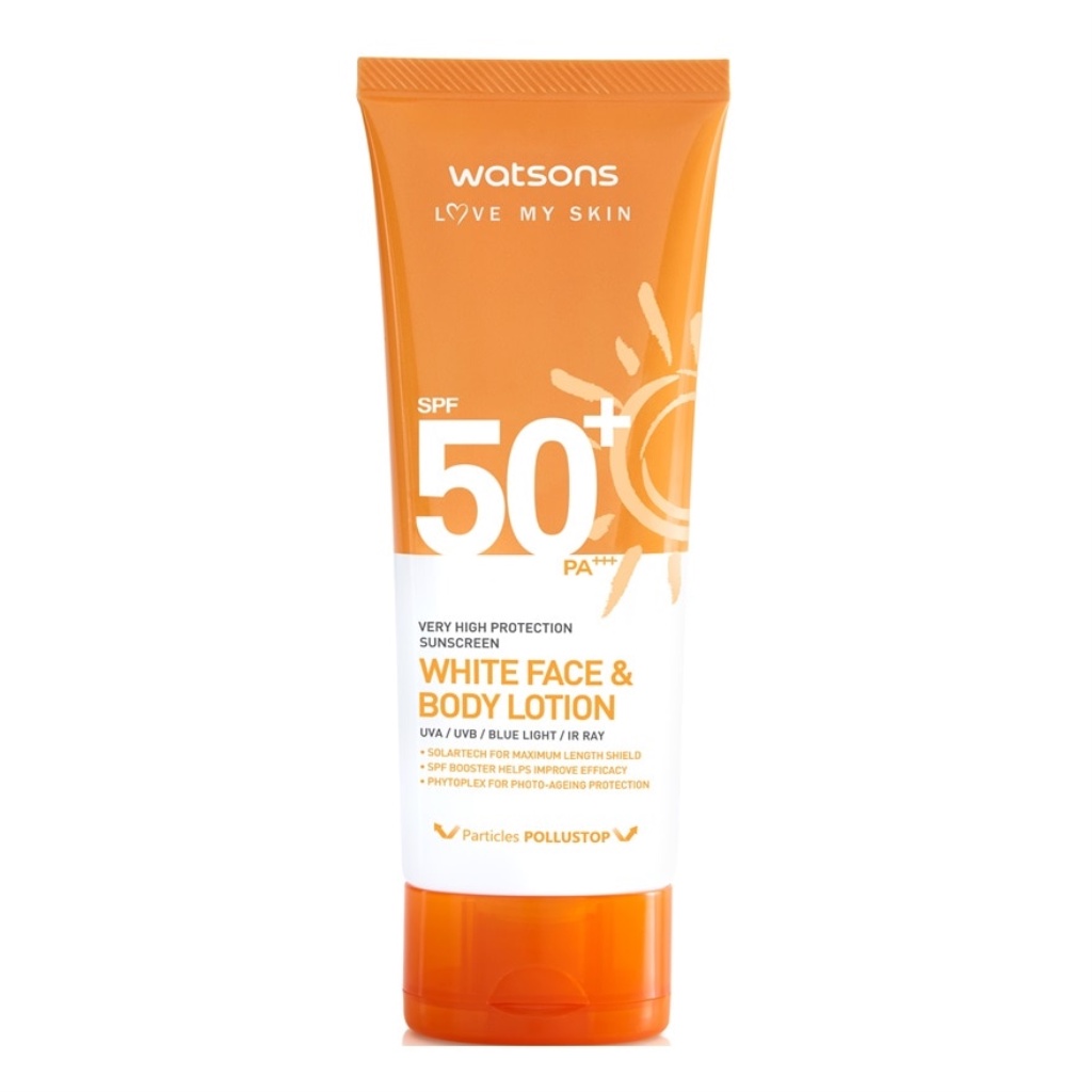 WATSONS Sunscreen White FaceBody Lotion SPF50PA 100ML Shopee Malaysia