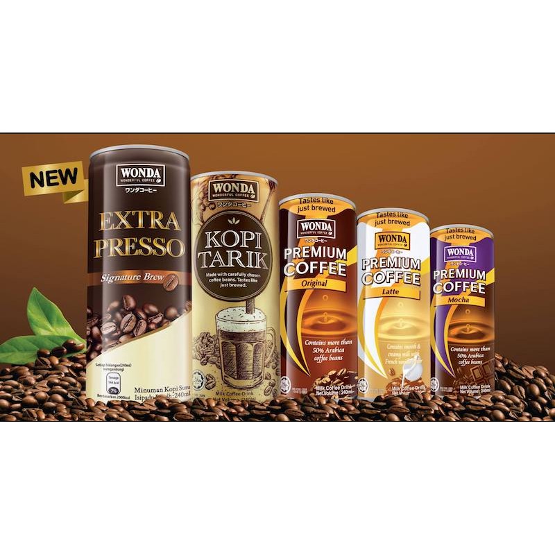 WONDA COFFEE ASSORTED FLAVOUR 240ML | Shopee Malaysia