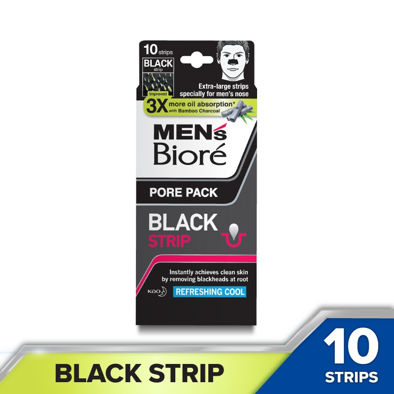 MEN'S BIORE Pore Pack Black Strip (10s) | Shopee Malaysia