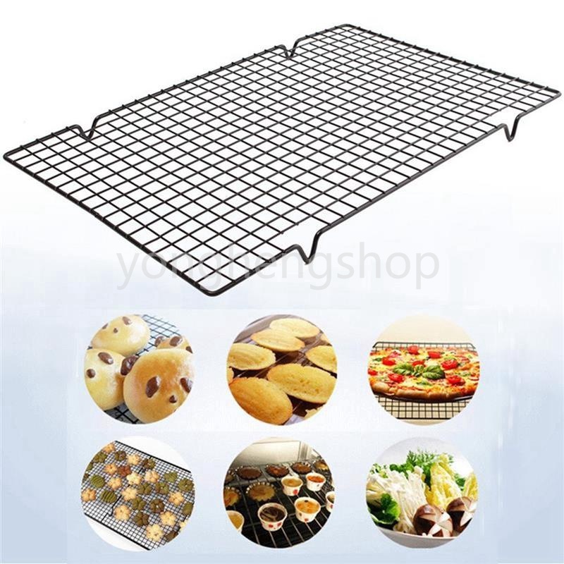 Non-stick Cooling Rack Cooling Grid Baking Tray Biscuit Cookie Pie ...