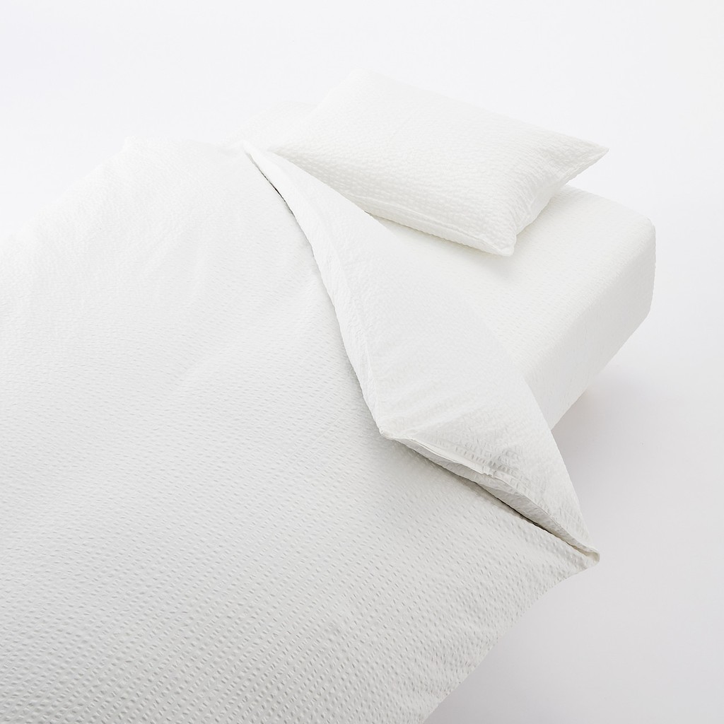 Exclusive] MUJI Bedding Item / Cotton Seersucker Fitted Sheet