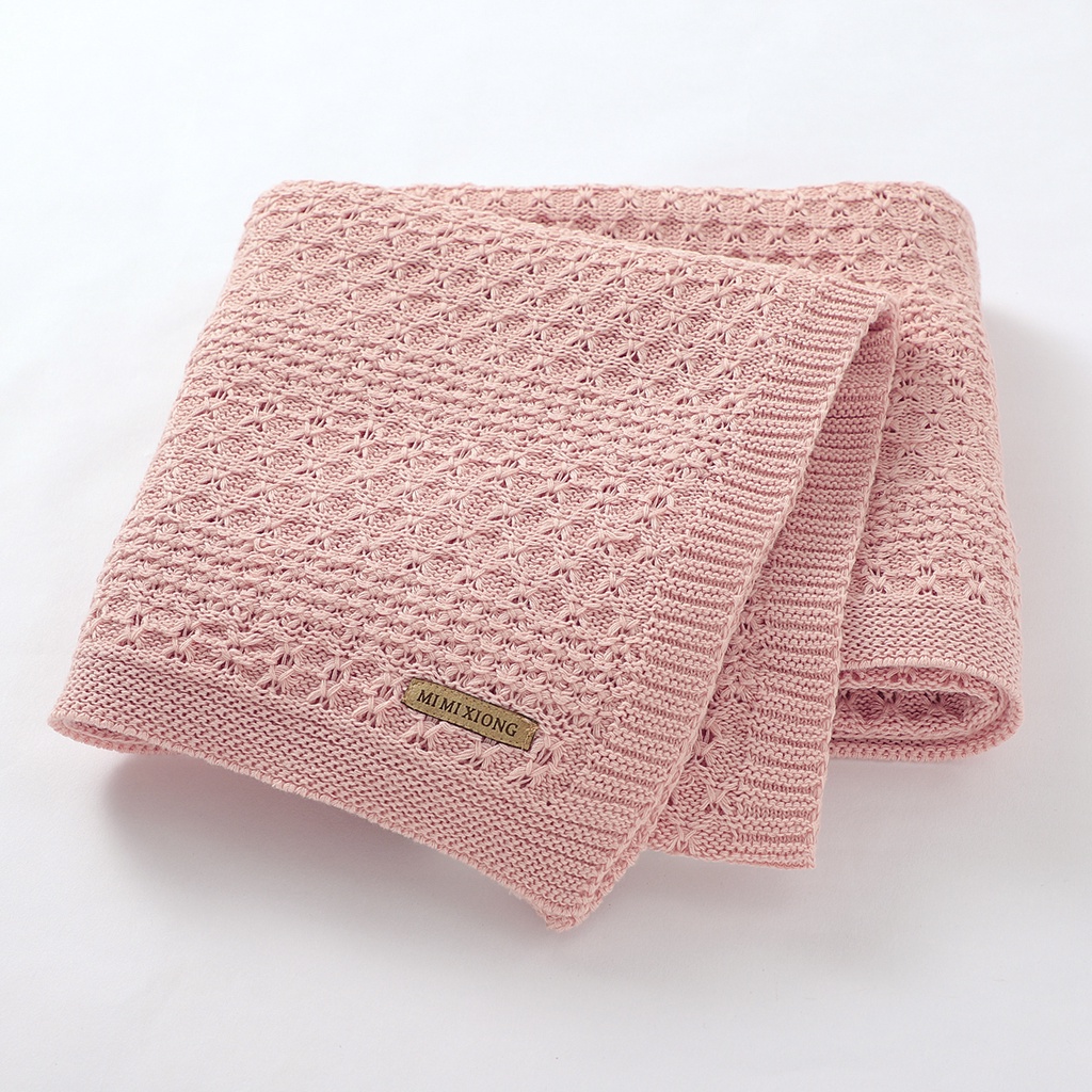 Baby Blanket Swaddle Wrap Cable Knit Toddler Nursery Bedding Soft