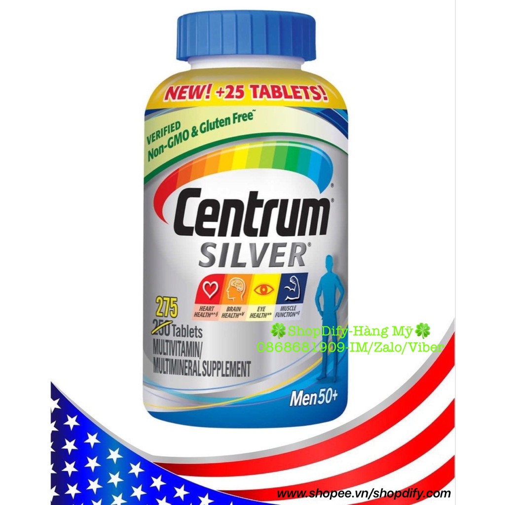 Centrum Silver Men 50+ Multivitamin Pills For Men Over 50 Years Old
