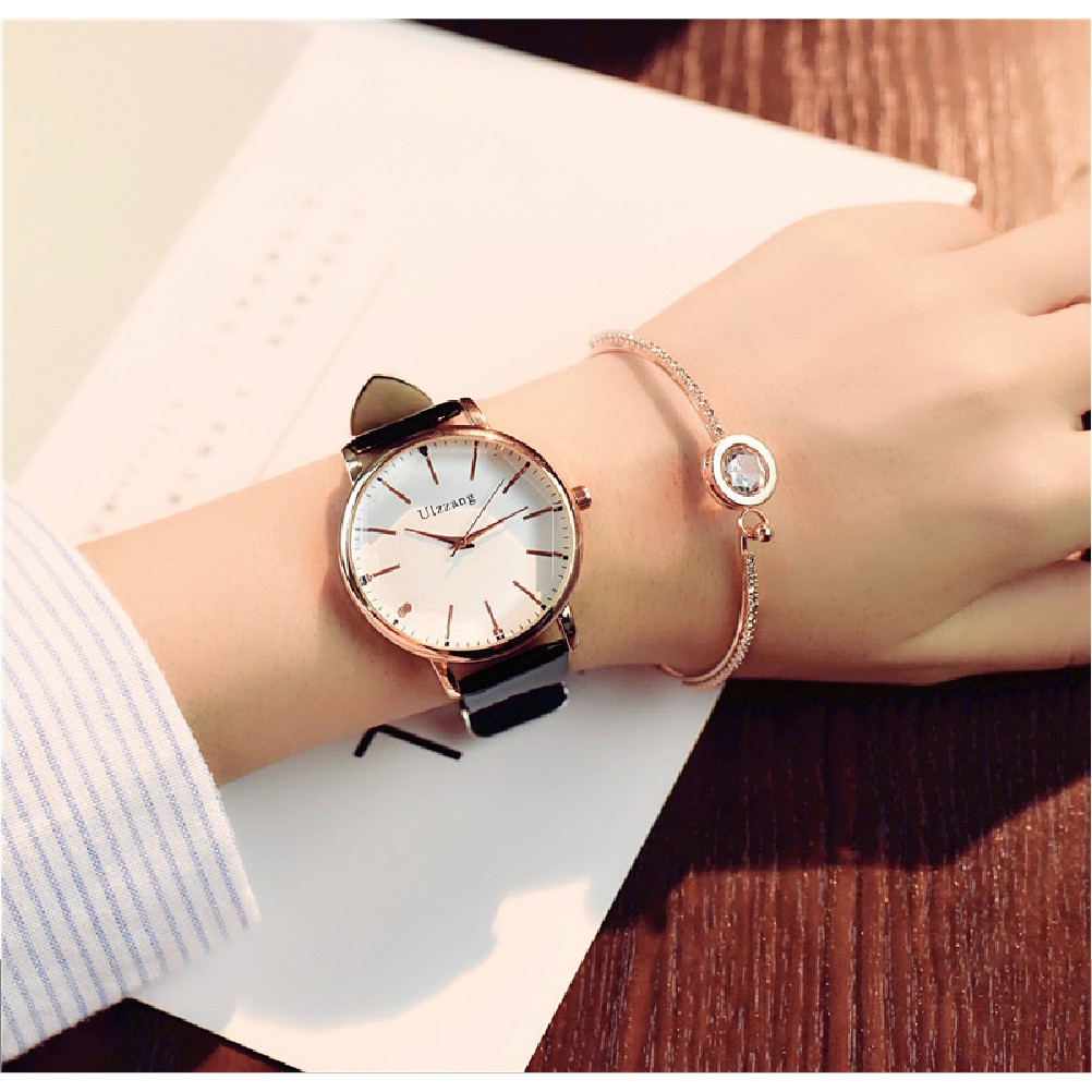 Ulzzang watch 2025 rose gold