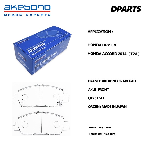 Akebono brake pads honda hot sale accord