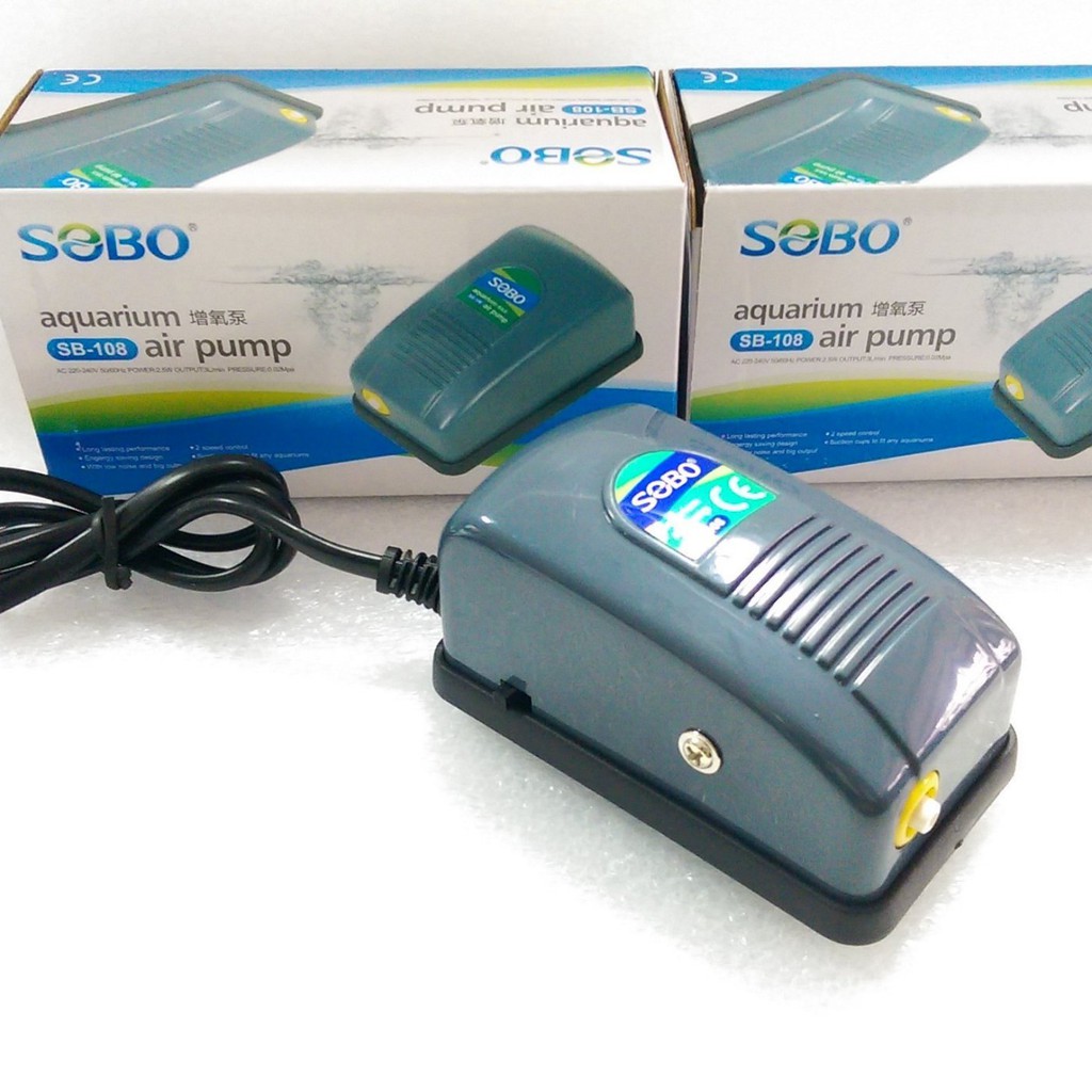 Sobo Aquarium Mini Air Pump SB108 Oxygen Pam Angin Oksigen Okxigen Akuarium Shopee Malaysia
