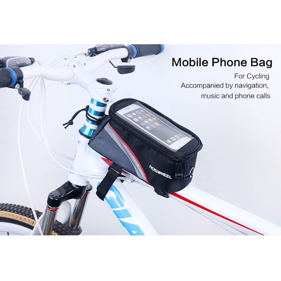 Roswheel Bike Front Cycling Bag Cell Phone Case Cycling Pouch Touch Screen Shopee Malaysia