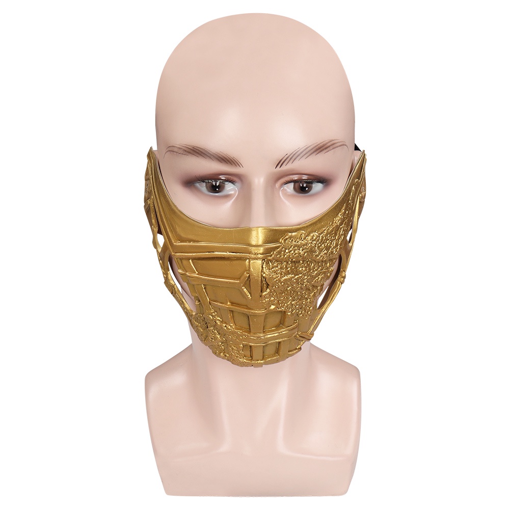 2021 Mortal Kombat Scorpion Mask Cosplay Latex Mask Helmet Masquerade ...