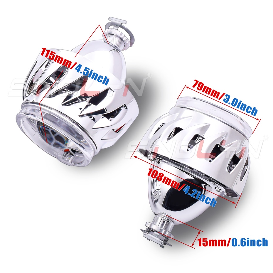 Yufanya 2.5inch Bi Projector Lens,retrofit Faros Coche ... | Meses Sin Interés