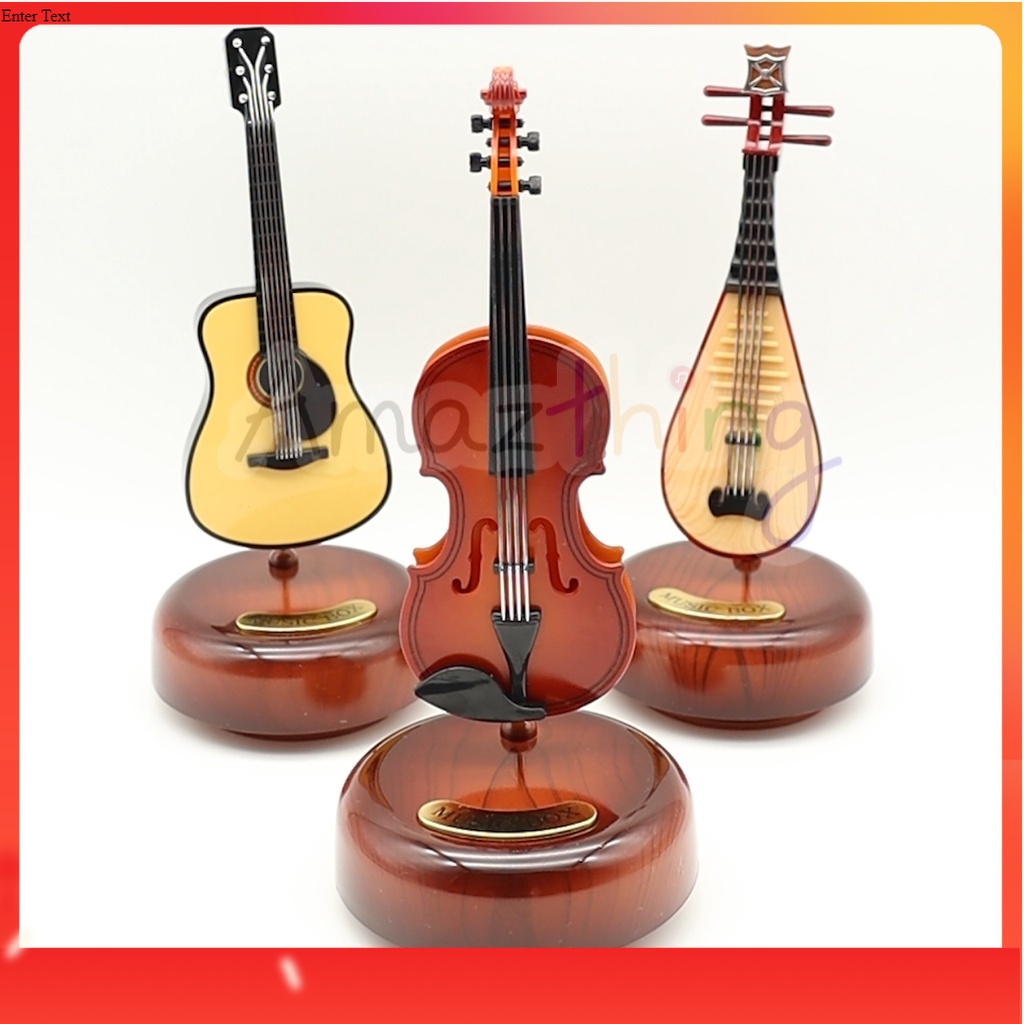 Amazthing Instruments Rotating Music Box/Kotak Musik (Violin, Lube and ...