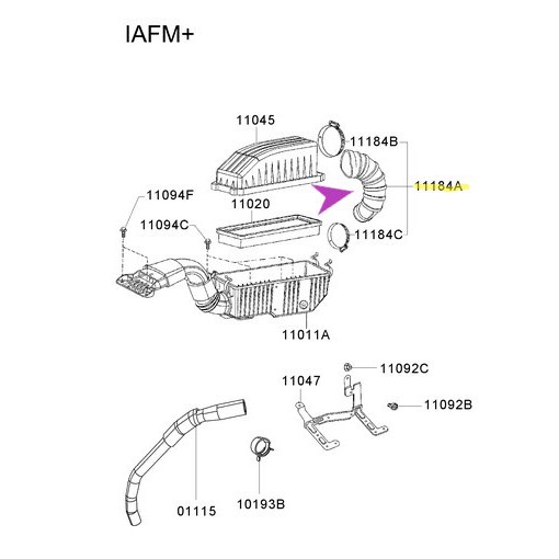 Proton Saga BLM IAFM FL FLX Air Cleaner Funnel Intake THROTTLEBody By