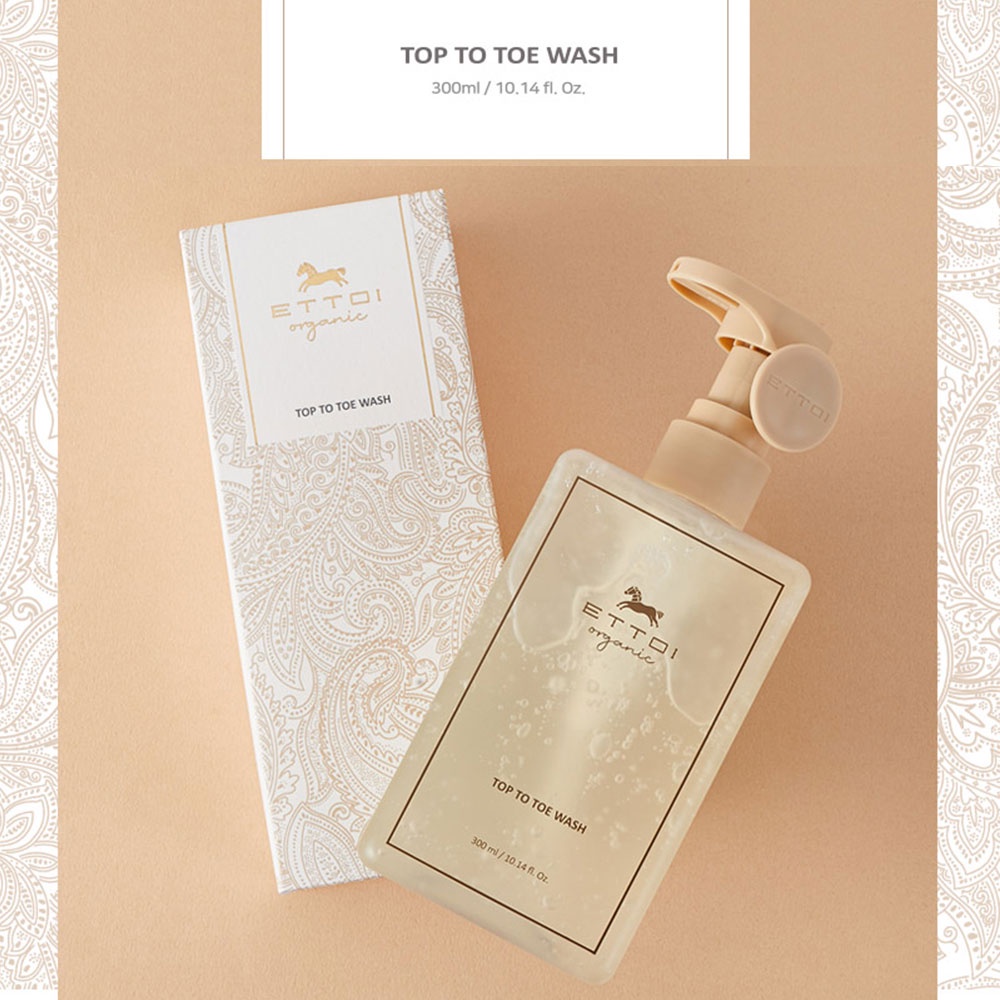 ETTOI Organic Top to toe wash Baby Shampoo & Bath Body Wash Korean Baby