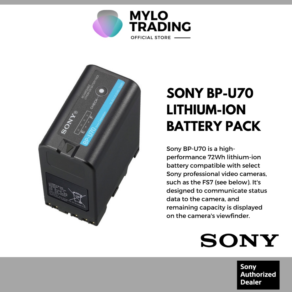 Sony BP-U70 Lithium-Ion Battery Pack For FS7M2 FS7 FS5M2 FS5 X160 X180 ...