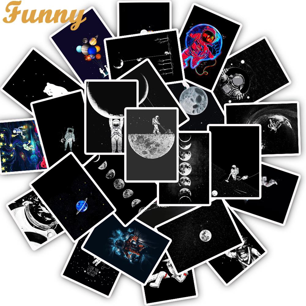 25Pcs/Lot Space Astronaut Starry Sky PVC Stickers For Laptop Motorcycle ...