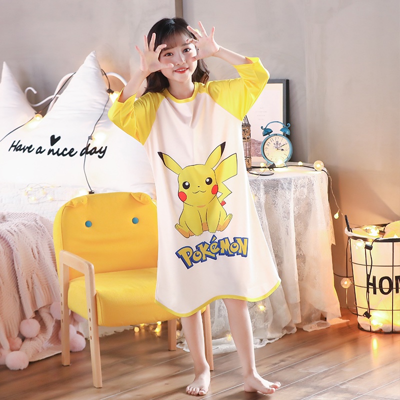 Girl Dress Girl Clothes Kids Dress Sleepwear Summer Cool Girl Nightdress Baju perempuan Baju kids pyjamas Shopee Malaysia