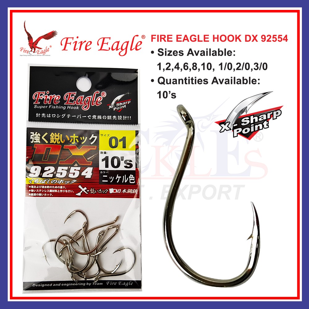 Fire Eagle Hook DX 92554 Strong Sharp and Super Fishing Hook Matakail  Pancing