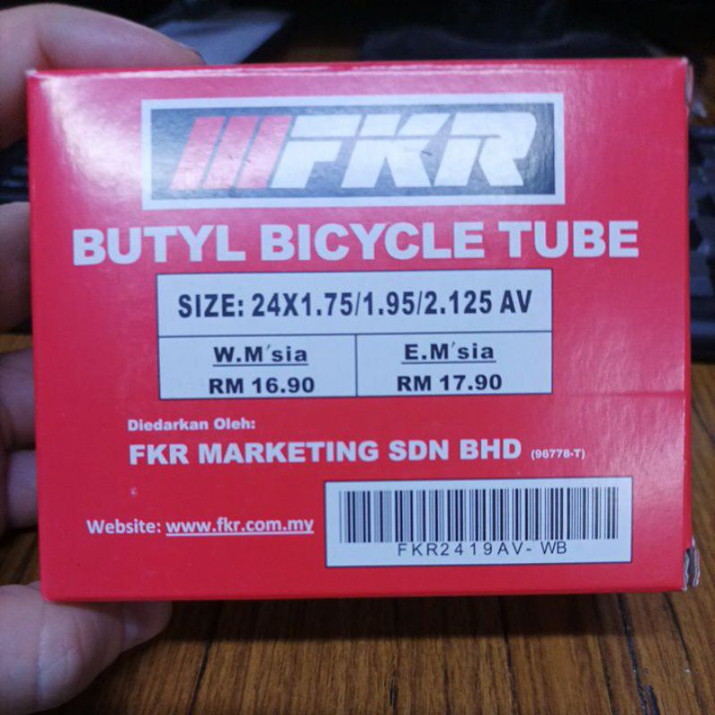 DURO 26" Bike Tube – Fits 1.75 To 2.125 Tires, 48mm Presta Valve, Rubber 8 thumbnail image
