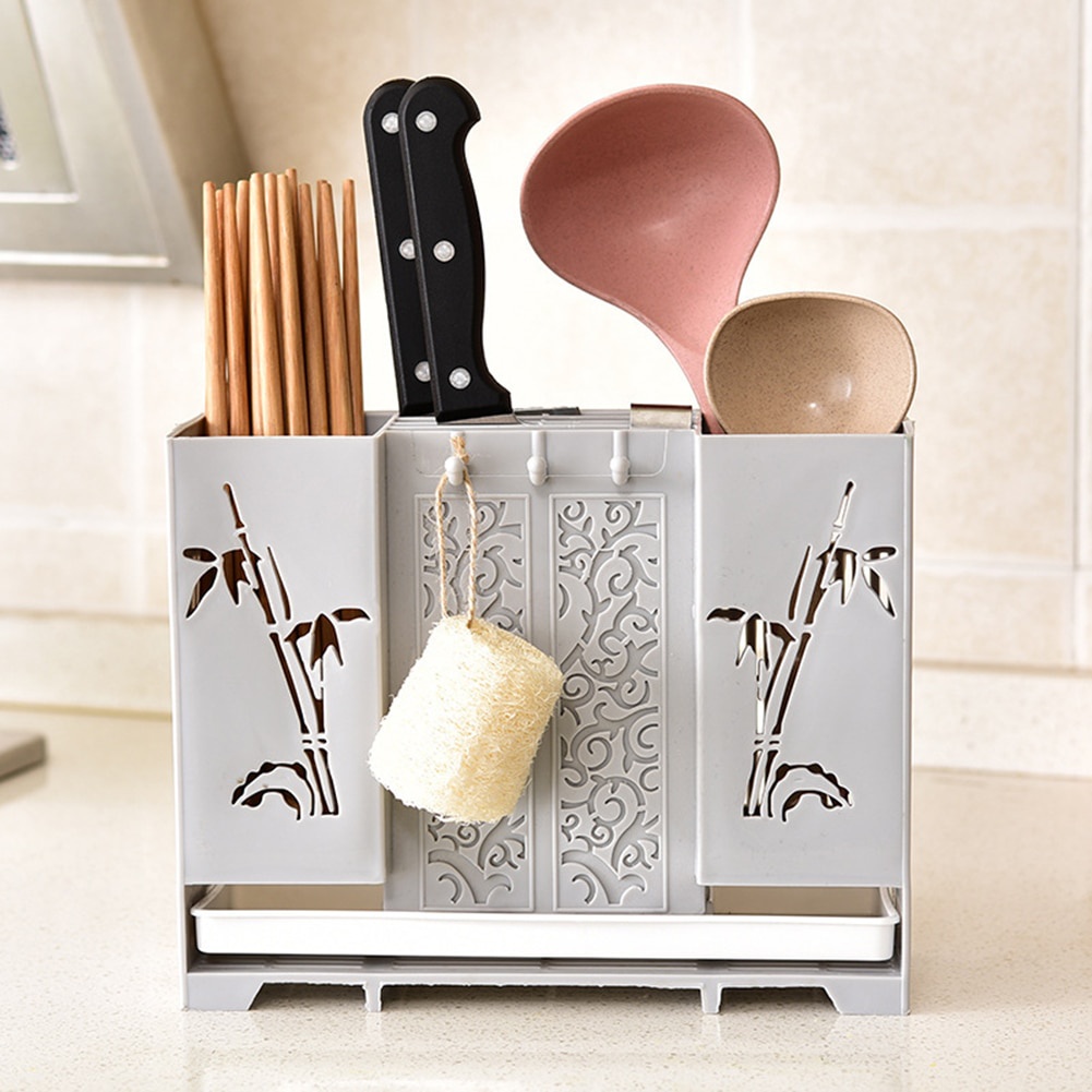 Kitchen Tableware Storage Multi-function Drain Desktop Partition Rack ...