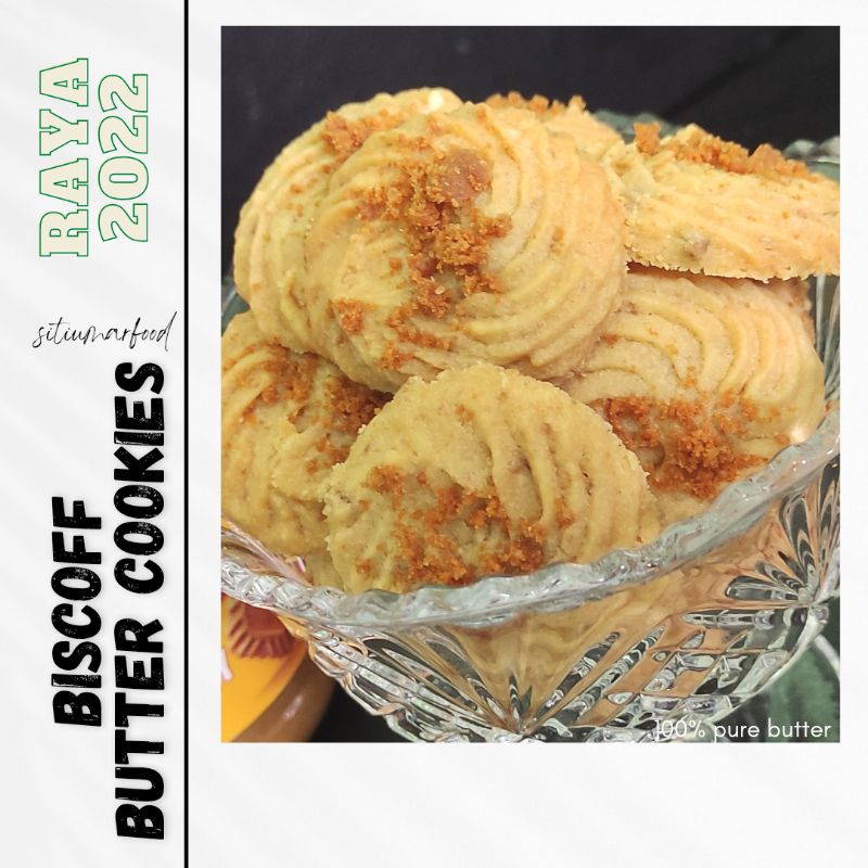BISKUT RAYA 2022 BISCOFF BUTTER COOKIES HOMEMADE | Shopee Malaysia