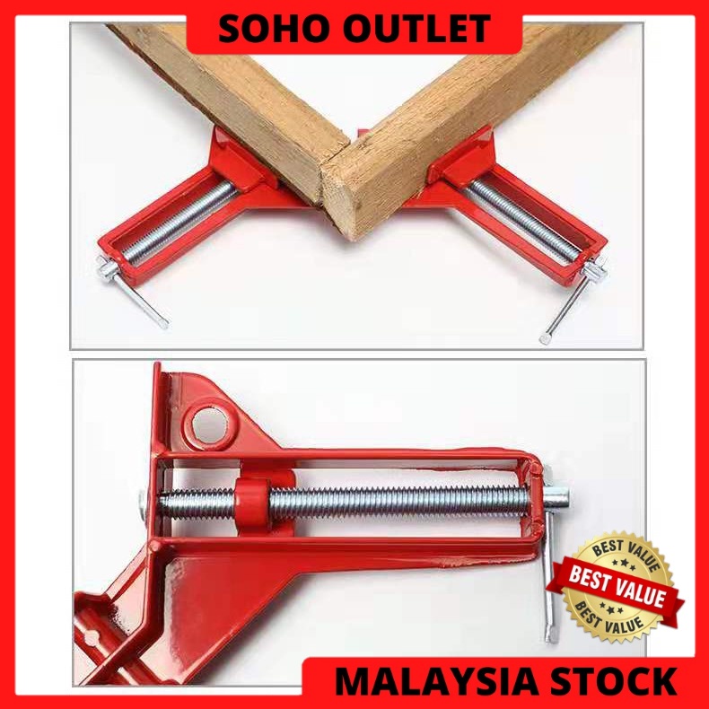 ALAT KEPIT PEMEGANG BESI KERJA KAYU BUCU WELDING FRAME 90 DARJAH 4PCS ...