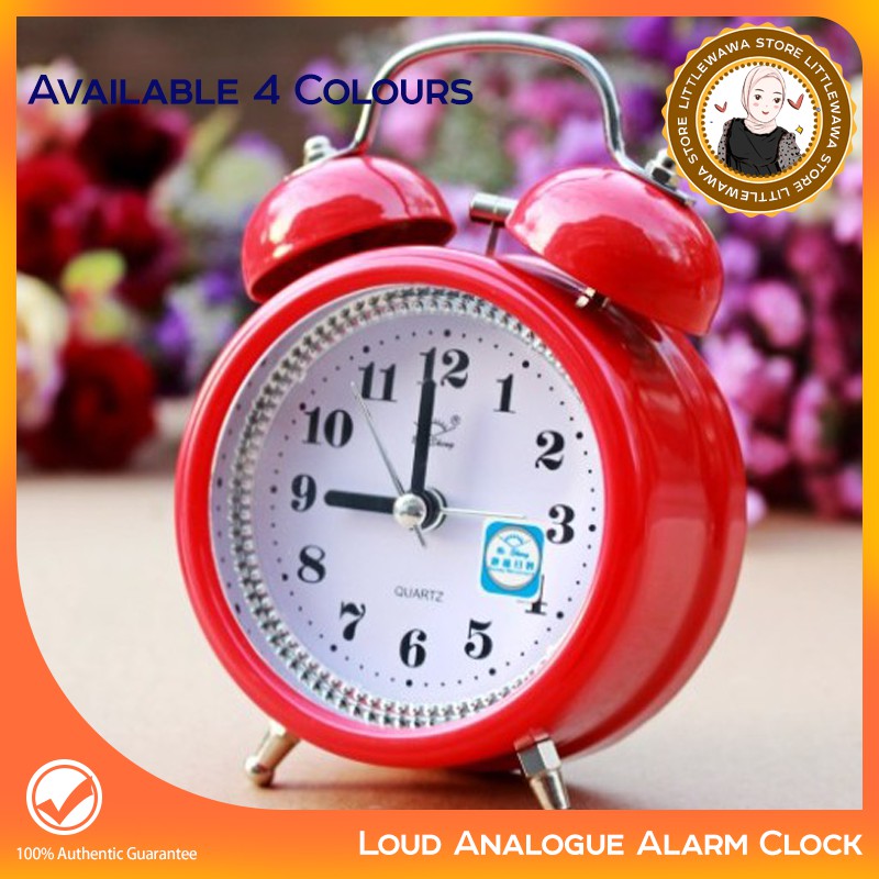 LittleWAWA Classic Colorful Fluorescence Twin Bell Loud Analogue