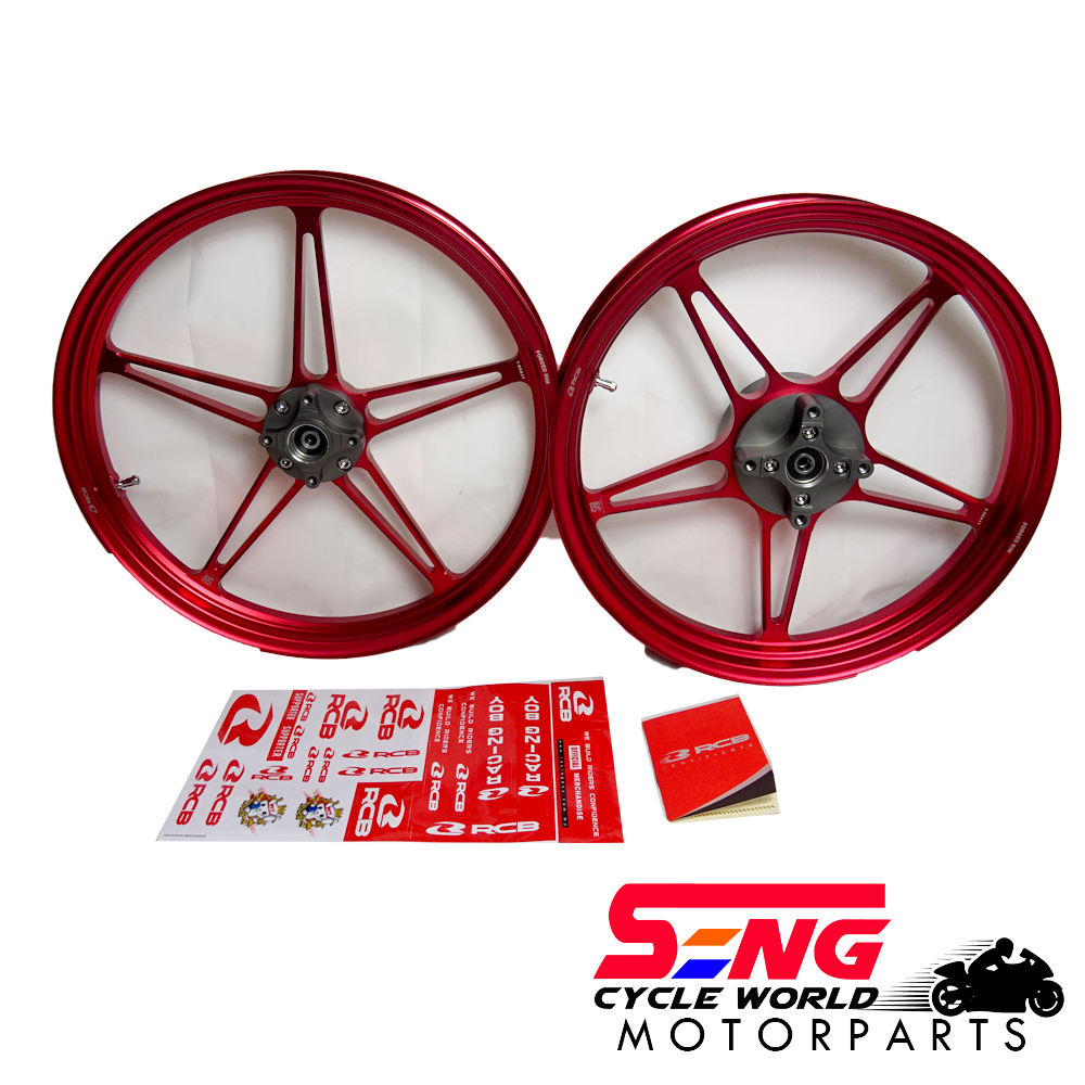 Y125 Zr Lc135 5s Forged Sport Rim Set Fg510 Red Rcb Original