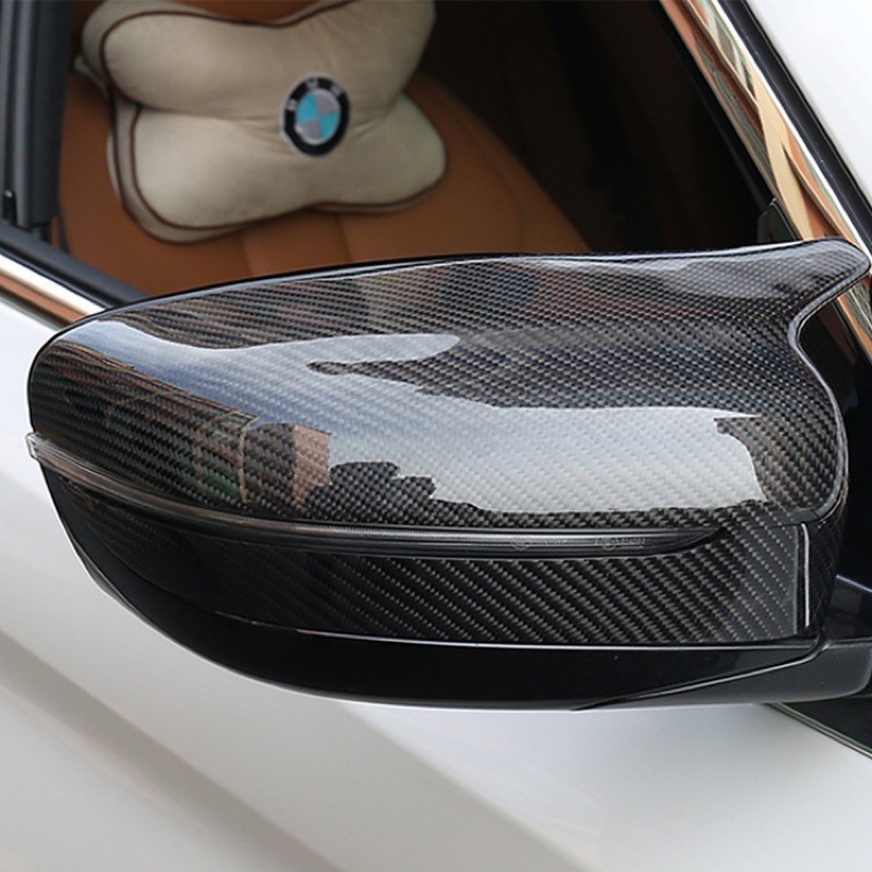 Serve4u Gloss Black Side Mirror Covers For BMW G20 330i (2019-21) & G30 5 Series – M Style Replacement