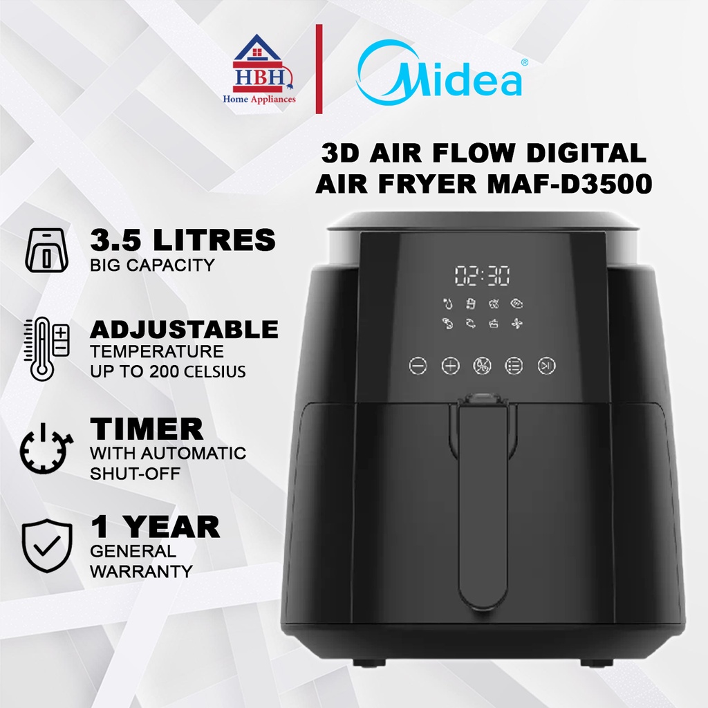 Midea 3.5L Air Fryer Digital MF-CN35B – Appliance World