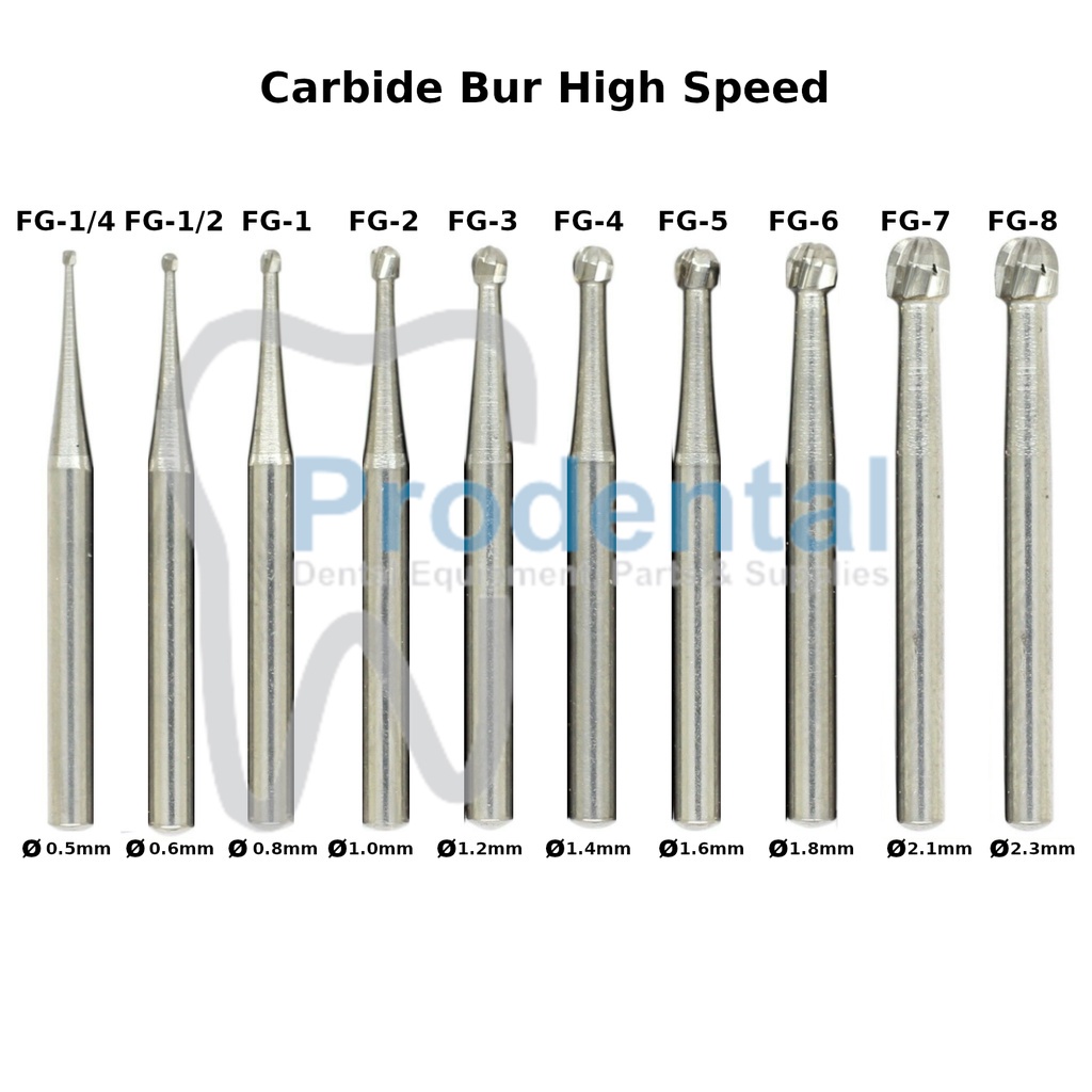 Tungsten carbide Bone bur metal Dental bur highspeed round fissure FG