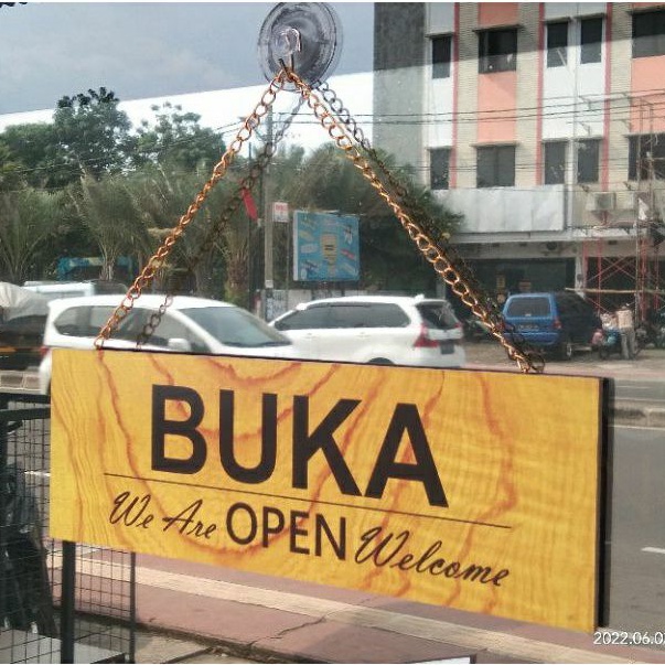KAYU Wooden Board Sign Open Closed Aesthetic Reversible Shop Sign, Open ...