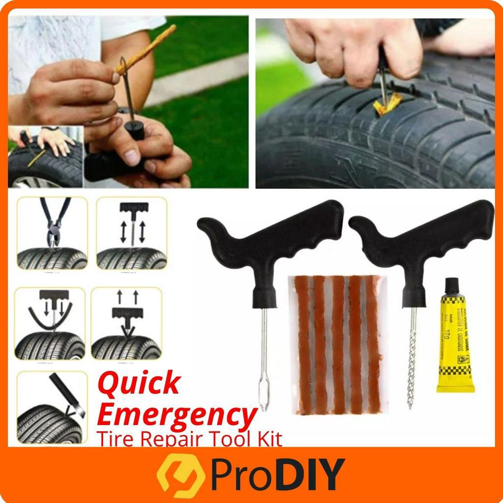 Tayar Repair Kit Car Tubeless Motorcycle Tubeless Tyre Puncture Repair Kit  Heavy Duty Tire Repair Tool Kit