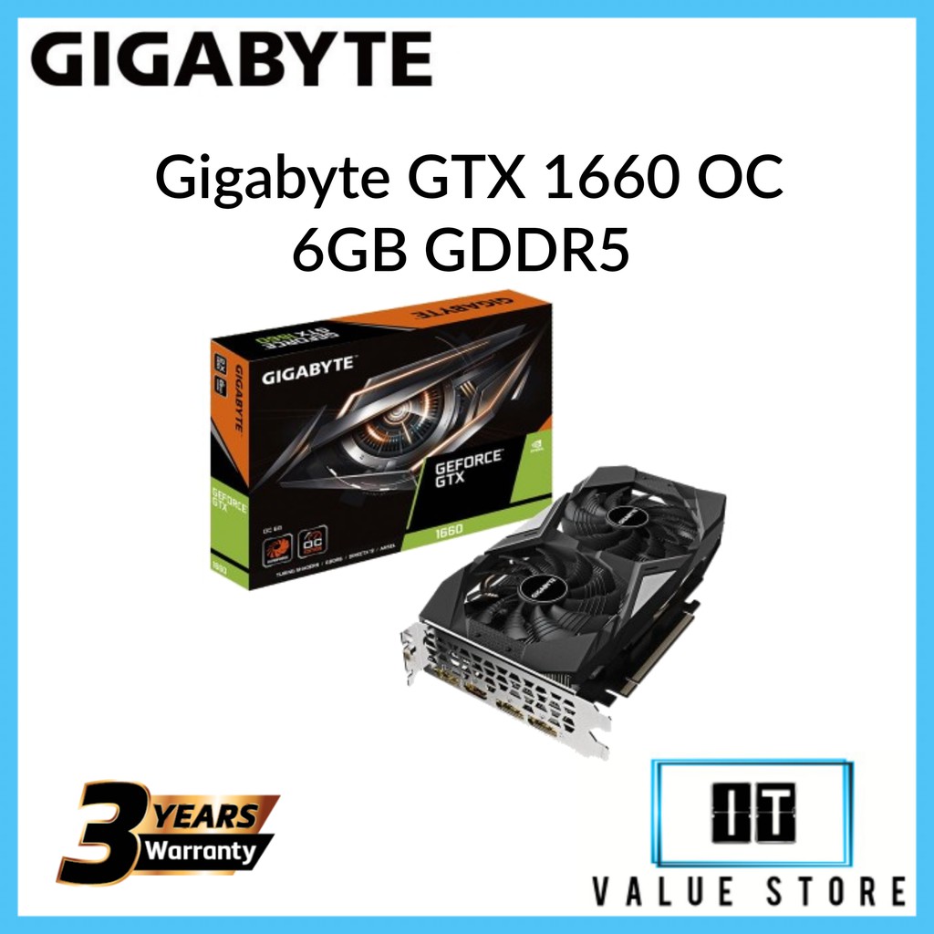 Gigabyte GeForce GTX 1660 OC 6GB GDDR5 Graphic Card (GV-N1660OC