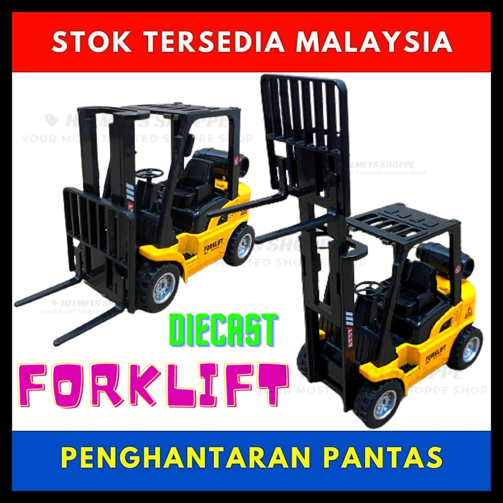 DIECAST FORKLIFT CONSTRUCTION TOYS MAINAN FORKLIFT BESI MAINAN