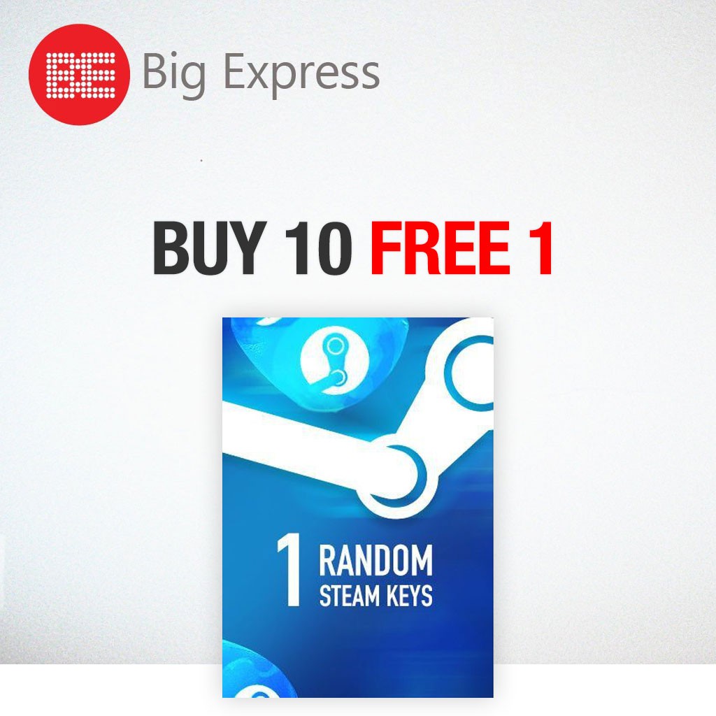 Steam Keys [Random Free region Keys] [Buy 10 Free 1] Big Express
