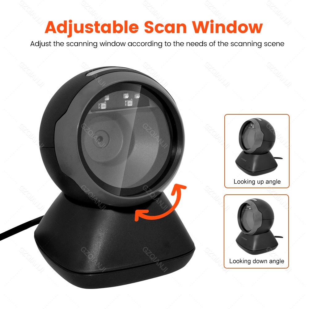 Desktop 1D 2D Barcode Scanner Image Platform Scan QR Code Reader With ...