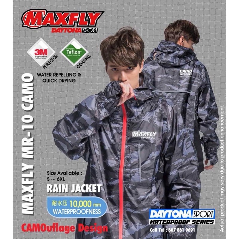 Maxfly Mr10 high quality raincoat Original Shopee Malaysia