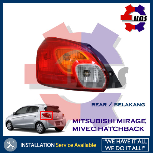 MITSUBISHI MIRAGE MIVEC HATCHBACK TAIL LAMP REAR REVERSE LIGHT | Shopee ...