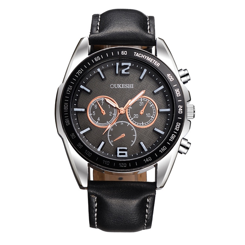 OUKESHI Original Jam Tangan Lelaki Business Analogue Quartz Men s casual Watches Waterproof Sport Leather Strap