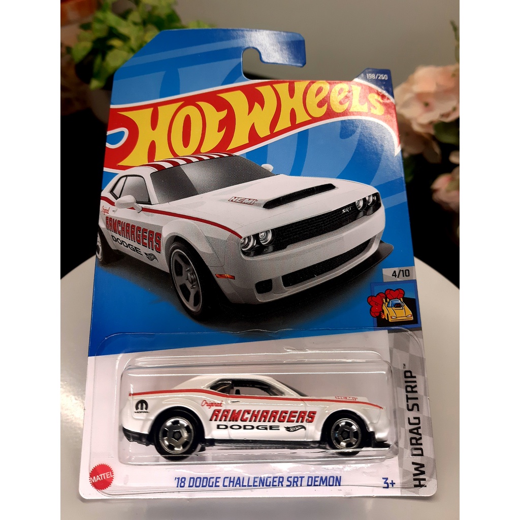 Hot Wheels 18 Dodge Challenger Srt Demon 2022 Glossy White