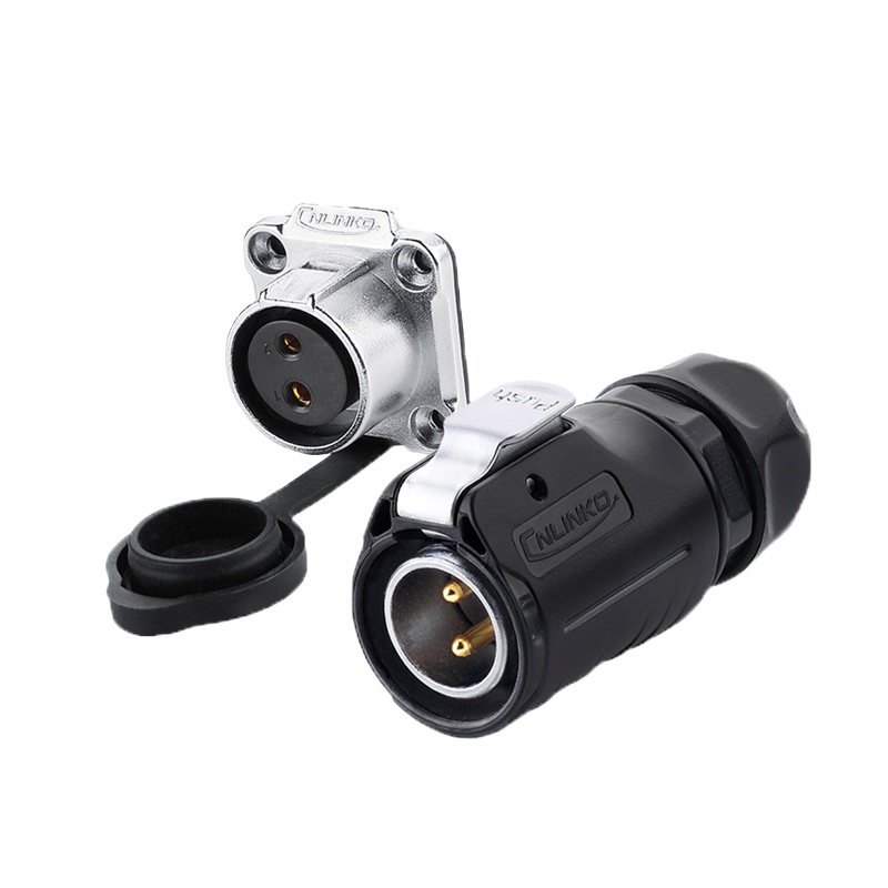 CNLINKO LP20 4 Pin Waterproof Connectors,IP68 Circular Connectors Fast Locking Plug 2 12 Pin Power Connector M20 Male Female Plug Led Outdoor Lighting Connectors 4 Pin - View #5
