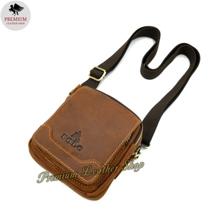 Malaysia Stock] 🇲🇾 Men's Leather Waist Pouch Chest Bag Cross Sling Travel Shoulder  Bag Kulit Halal