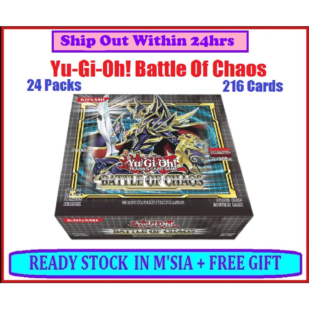 YuGiOh Game Card 24 packs 216pcs Yugi Collection Battle Of Chaos