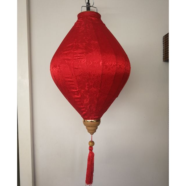 Chinese Oriental Style Silk Lantern (Rhombus） 中式布艺灯笼 绸缎 菱型 (1pair ...