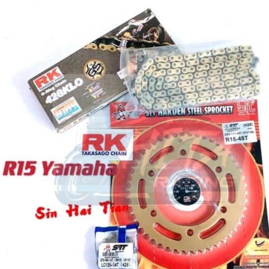 428 RK ORING YAMAHA R15 MT-15 SPROCKET SETS WITH RK 428-132 SIZE 15/48 ...
