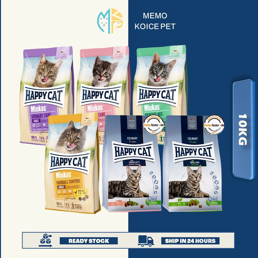 Happy Cat Cat Food 10KG (Atlantic Salmon ,Hairball ,Kitten ,Urinary