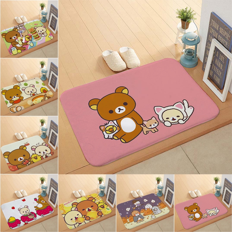 40*60cm 50x80cm Rilakkuma Living Room Bedroom Bathroom Kitchen Carpet ...