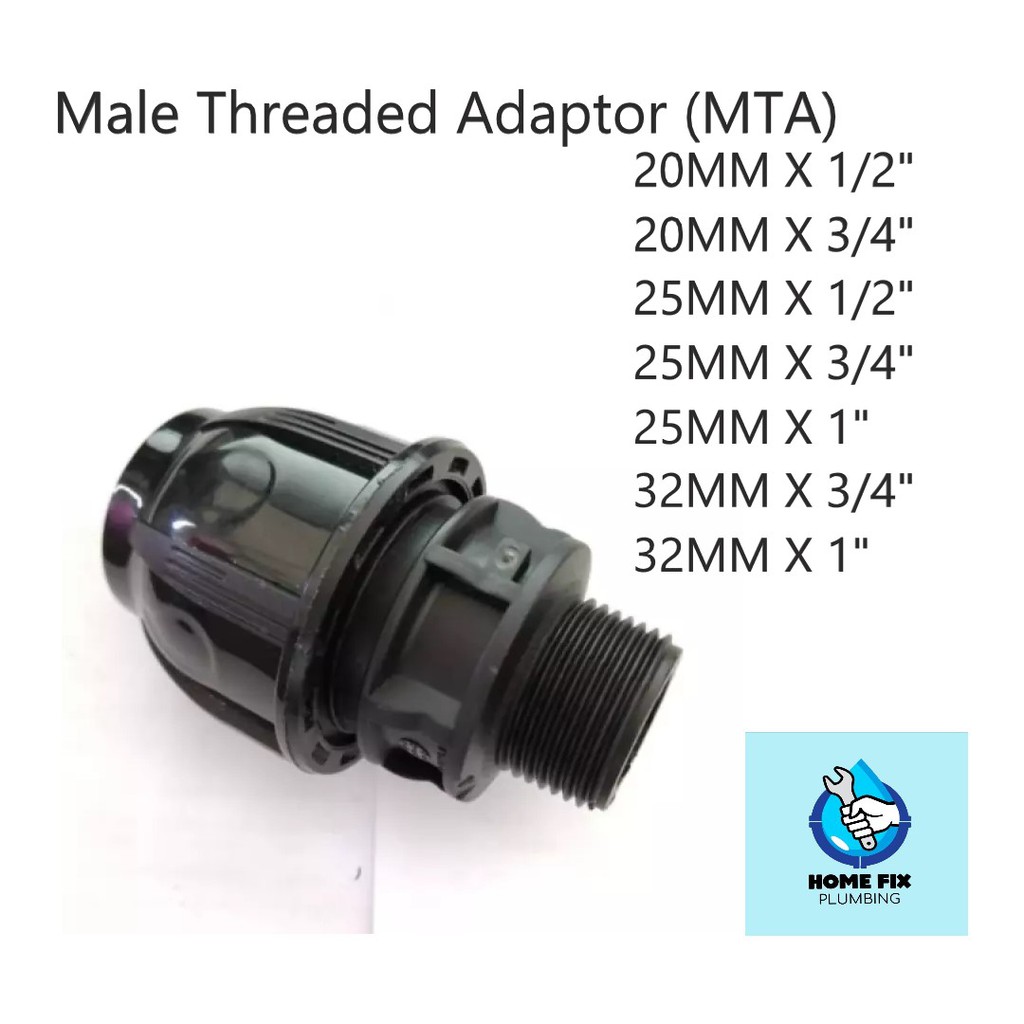 Mta Poly Male Threaded Adapter Hdpe Shopee Malaysia